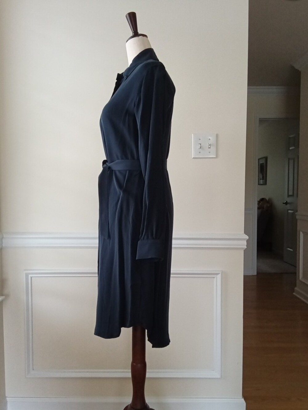 Brooks Brothers Dark Navy Button-Front Dress - Picture 4 of 7